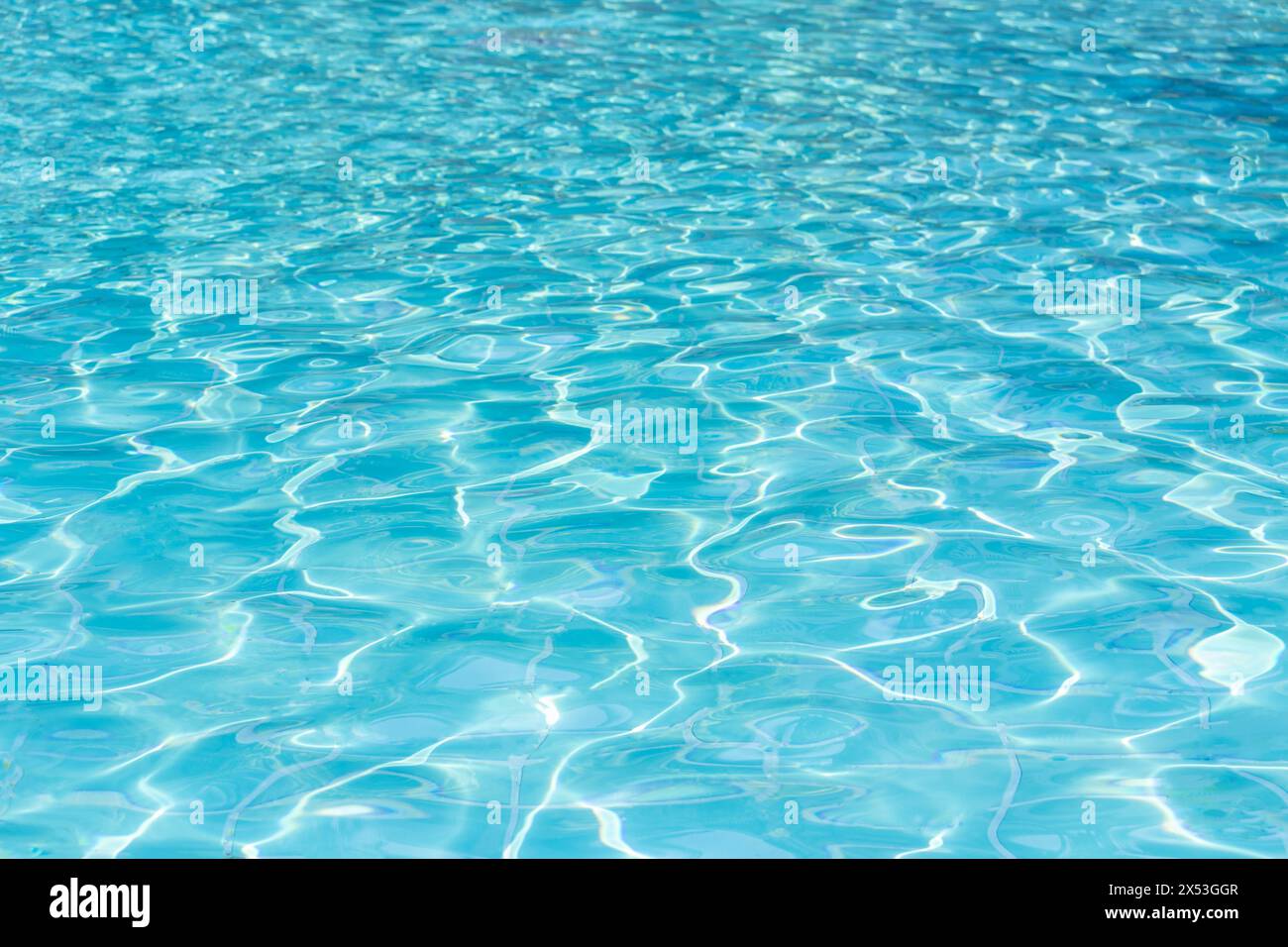 Blue swimming pool water surface and ripple wave background. Summer ...