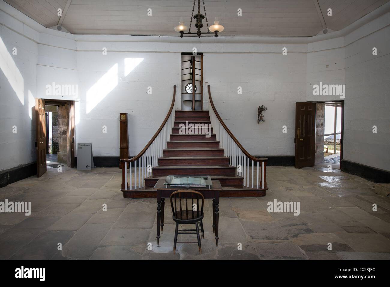 Stairs leading to the prison chapel in the Separate Prison, Port Arthur ...