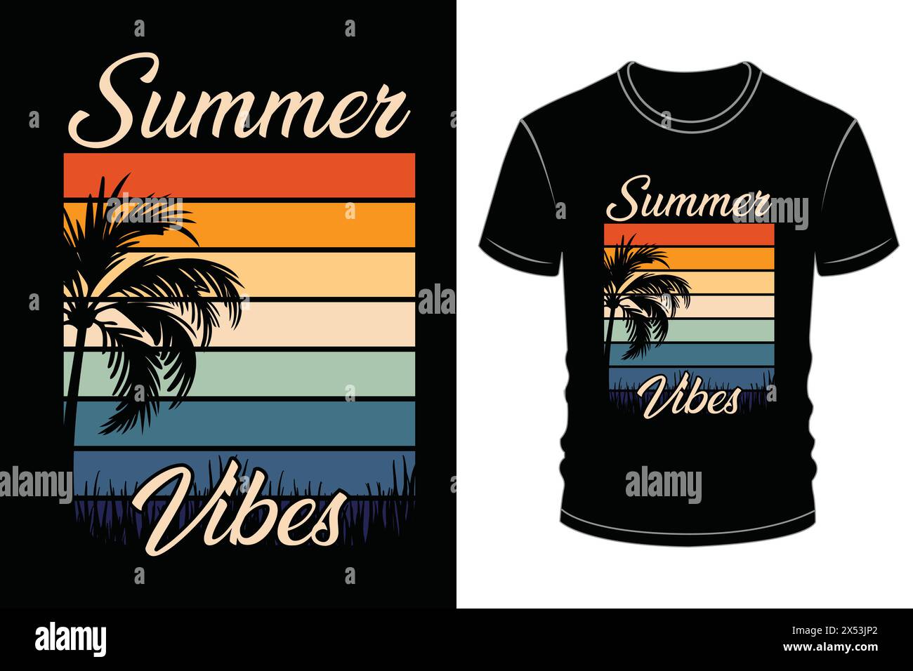 Summer vibes, Summer T-Shirt Design Stock Vector Image & Art - Alamy