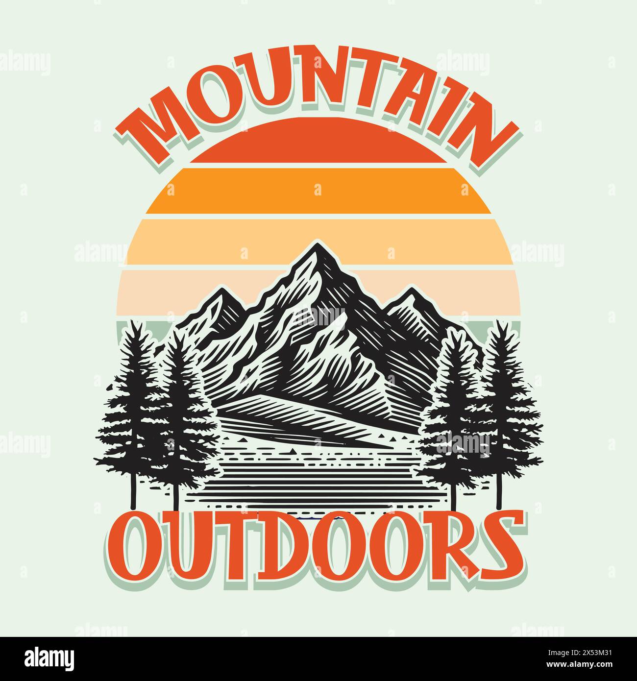 Hiking T-Shirt Design, Hiking tee vector Design Stock Vector