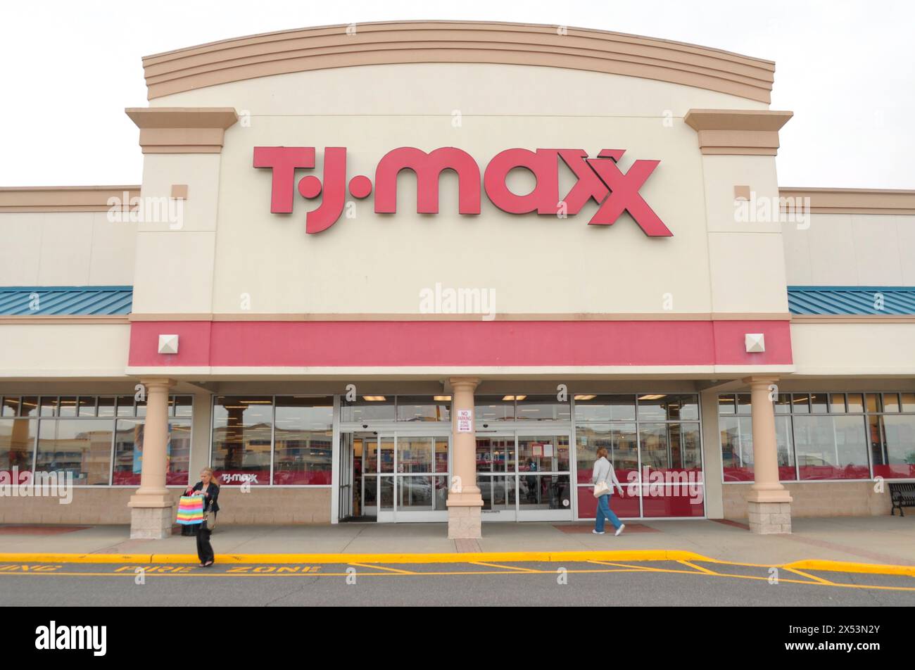 New York, United States. 06th May, 2024. A T.J.Maxx store is seen in the Farmingdale