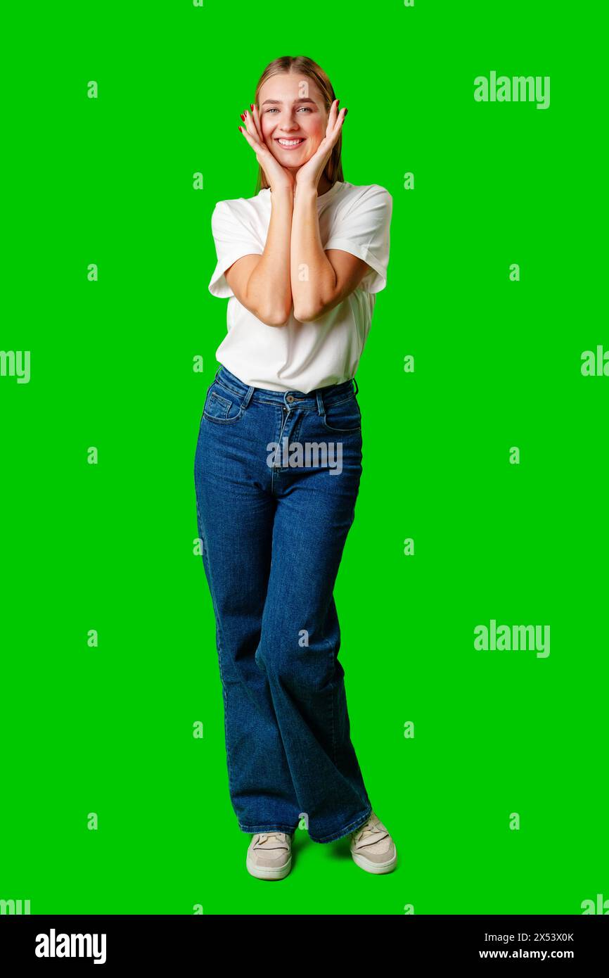 Woman poses picture in hi-res stock photography and images - Alamy