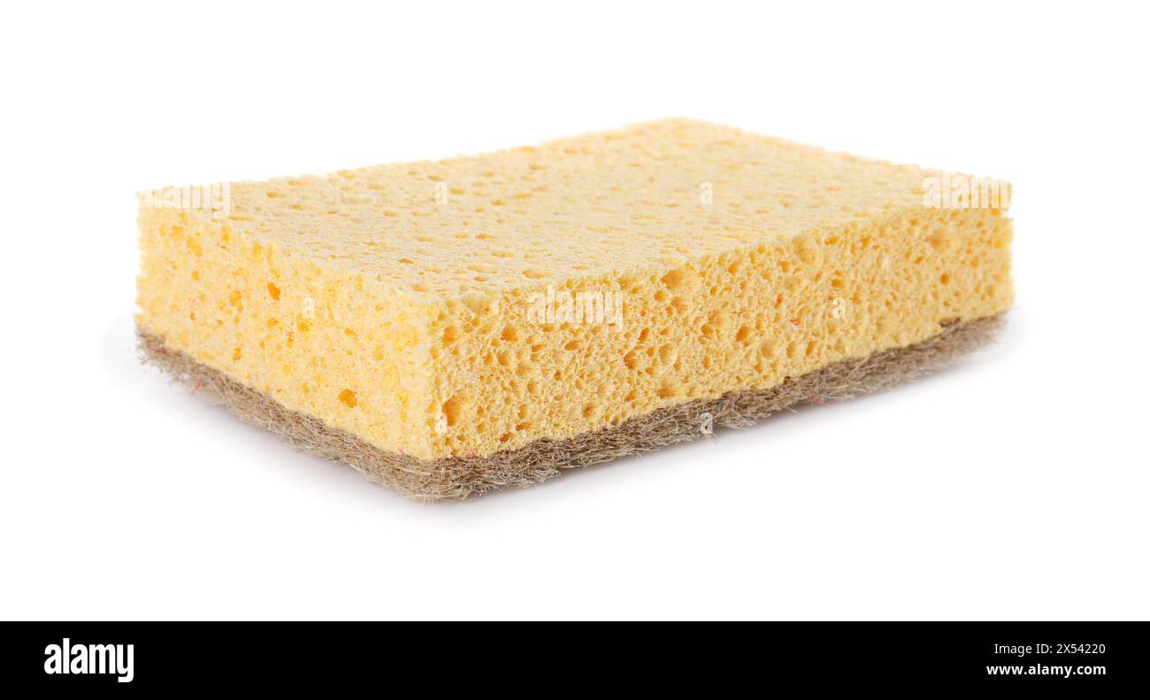 Cleaning supply. One sponge isolated on white Stock Photo - Alamy