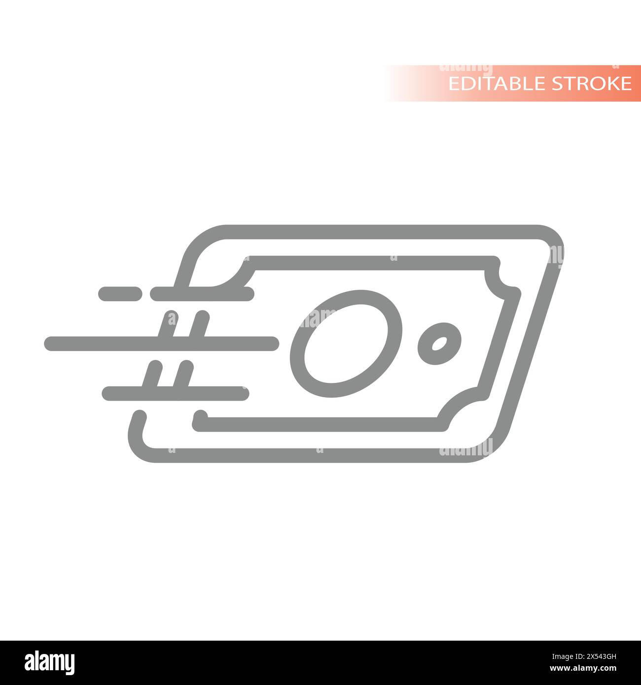 Fast Money Transfer Vector Icon Bank Transaction Outline Symbol Stock