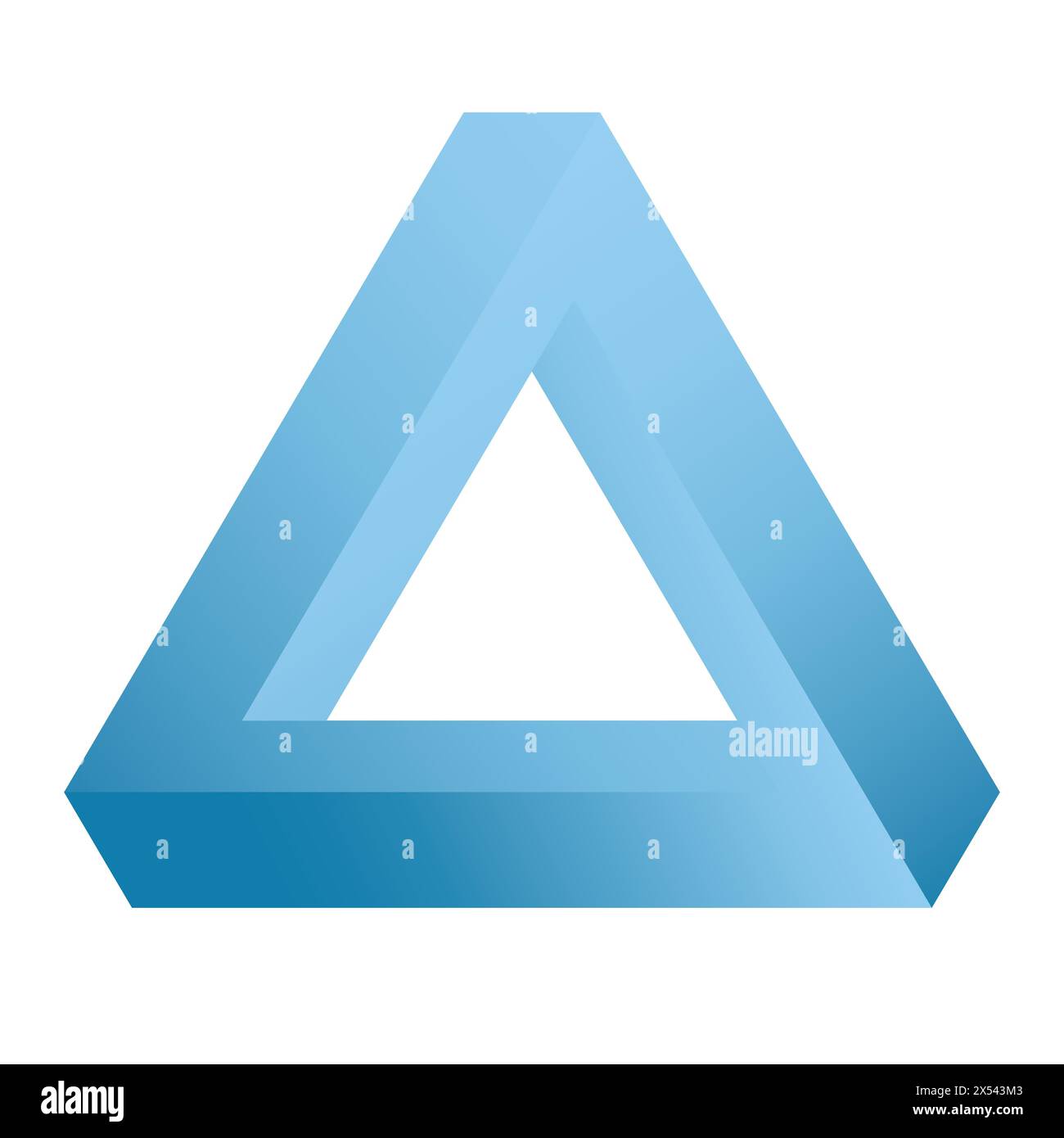 The triangle overlap on a white background. Stock Vector