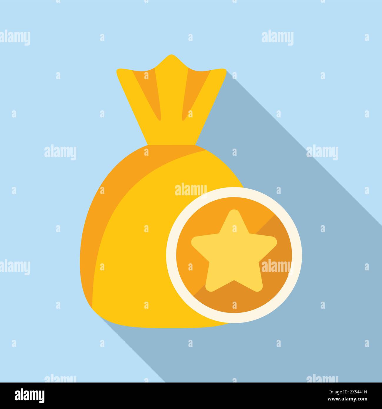 Loyalty program money bag reward icon flat vector. Online code. Shopping marketing Stock Vector