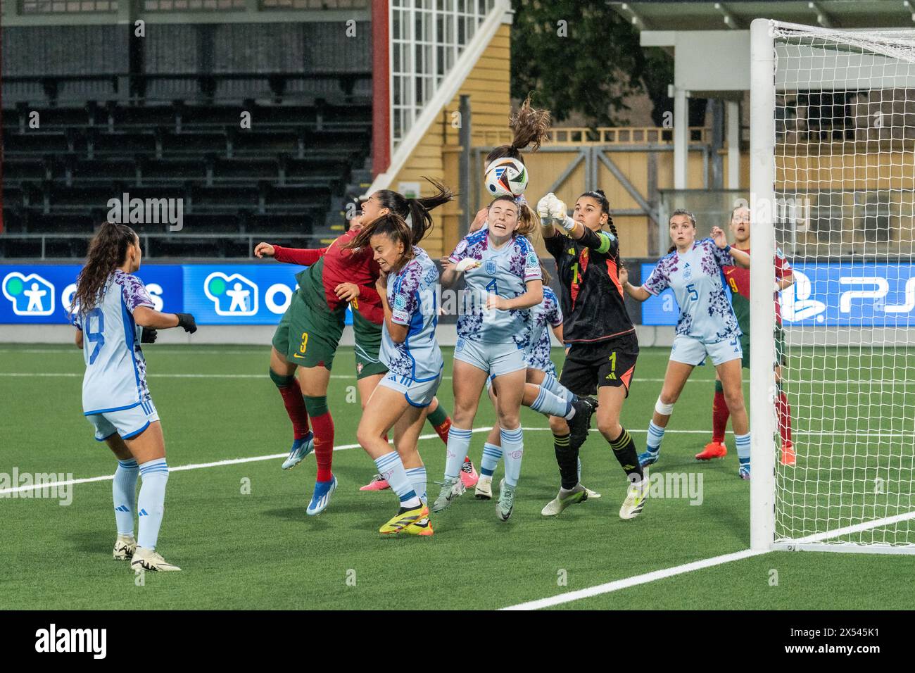 malmoe-sweden-06th-may-2024-claudia-de-la-cuerda-4-and-goalkeeper