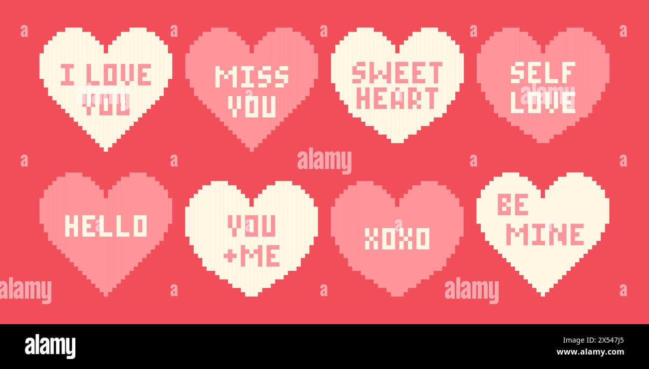 8 bit valentines day hearts pnh