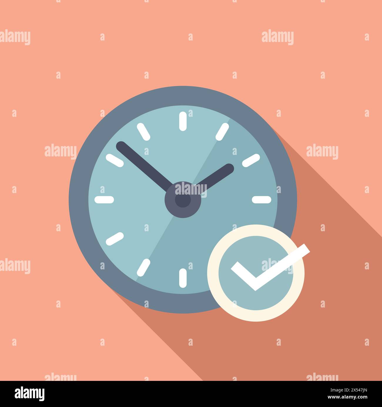 Clock checkmark Stock Vector Images - Alamy