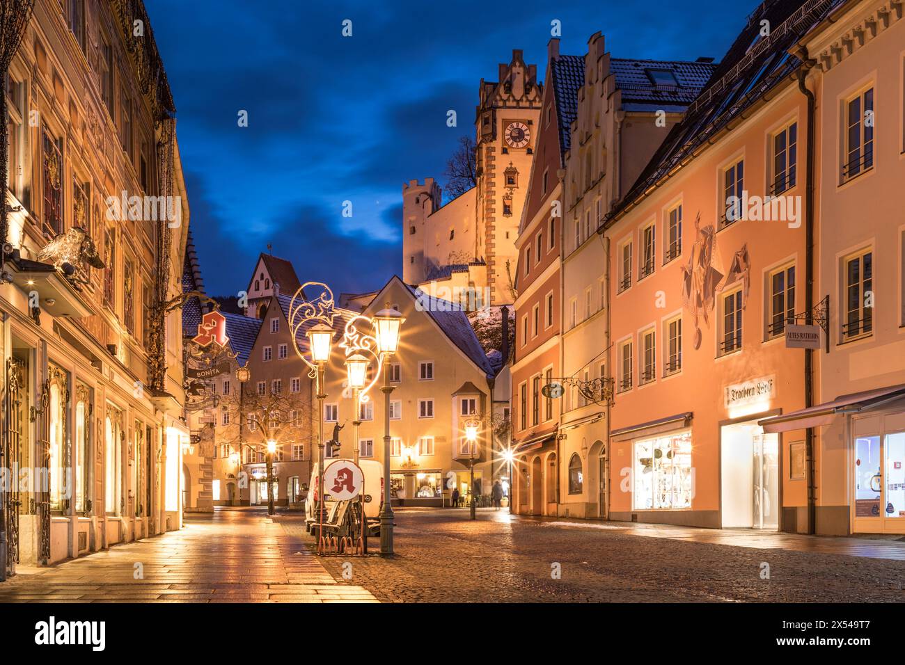 geography / travel, Germany, Bavaria, Fuessen, ADDITIONAL-RIGHTS-CLEARANCE-INFO-NOT-AVAILABLE Stock Photo