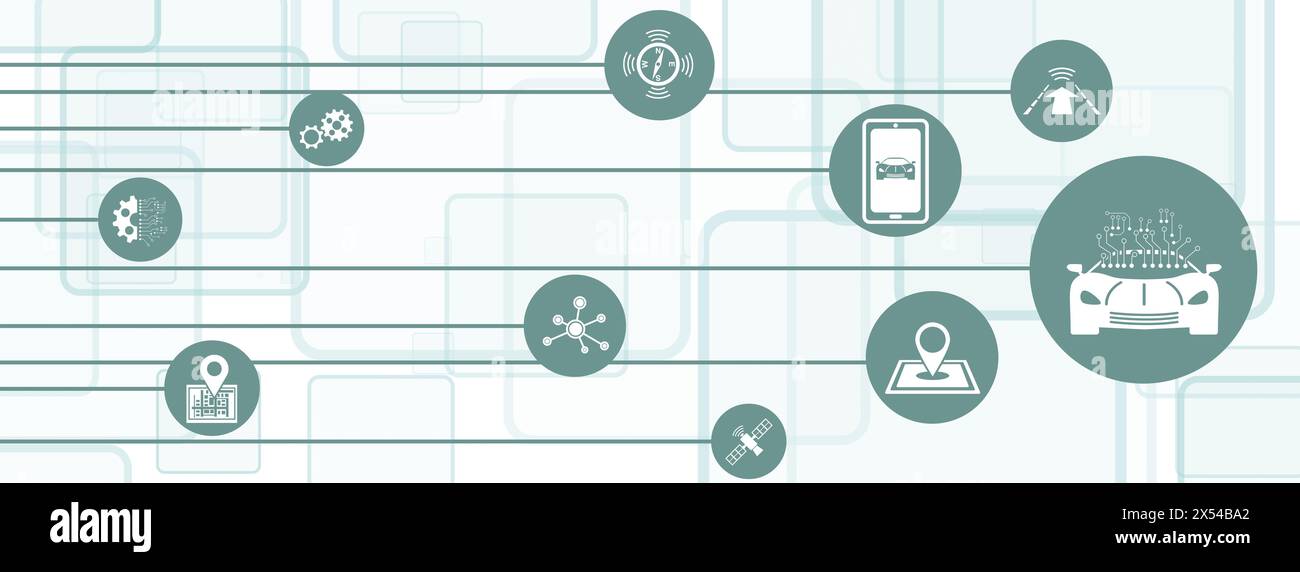 Ai autonomous car icon hi-res stock photography and images - Alamy