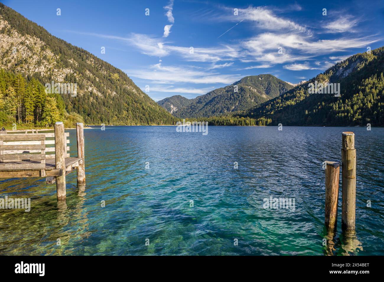 geography / travel, Austria, Tyrol, Reutte in Tyrol, Plansee, ADDITIONAL-RIGHTS-CLEARANCE-INFO-NOT-AVAILABLE Stock Photo