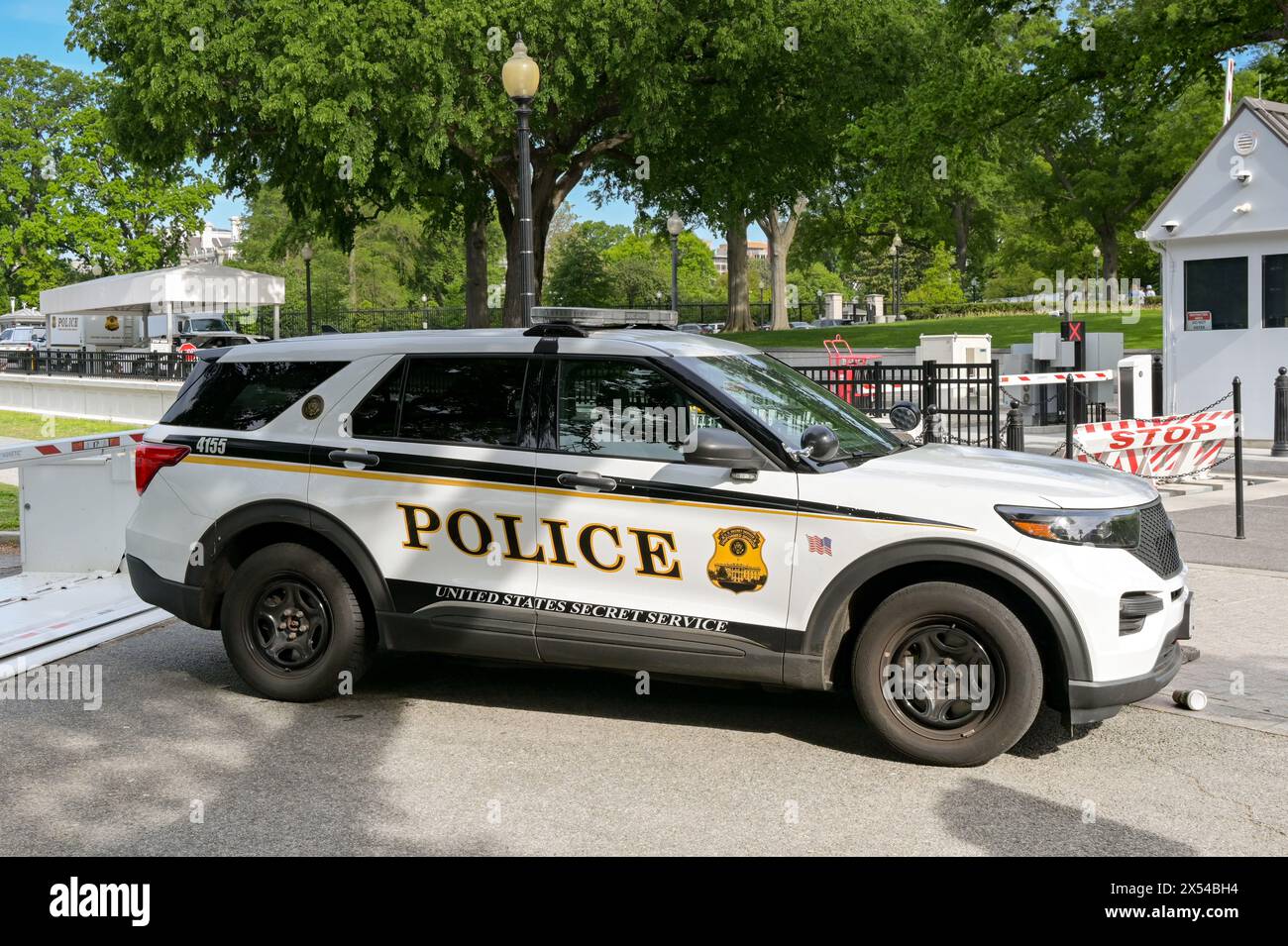 Washington DC, USA - 30 April 2024: Police patrol car used by the United States Secret Service Uniformed Division Stock Photo