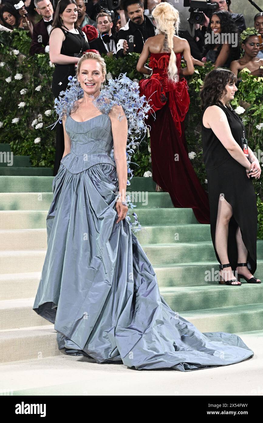 Uma Thurman attends the 2024 Costume Institute Benefit for 