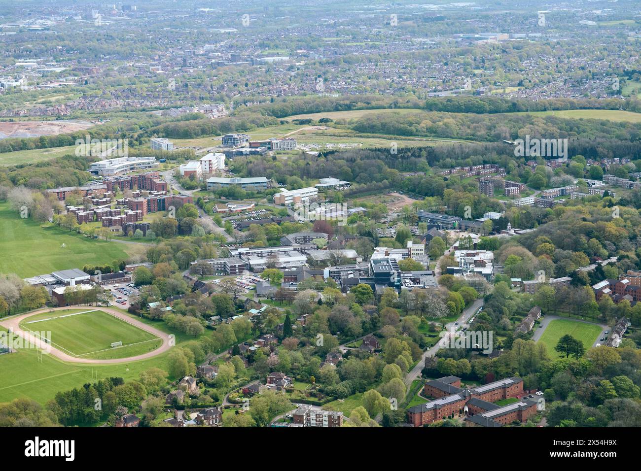 An aerial view of Keele University Campus, NewcastleunderLyme