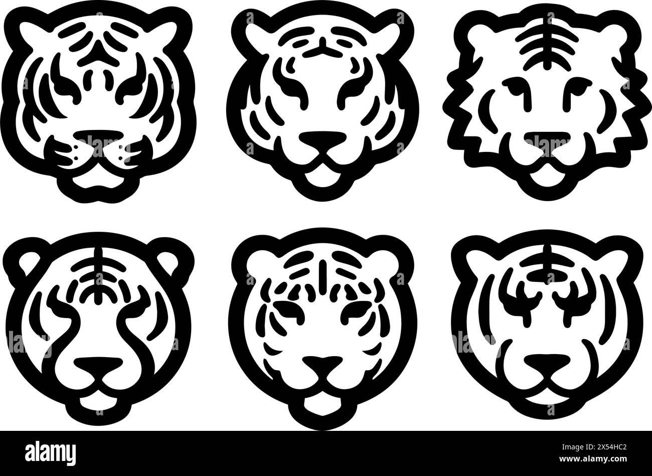Abstract Tiger Face Illustration vector Stock Vector Image & Art - Alamy