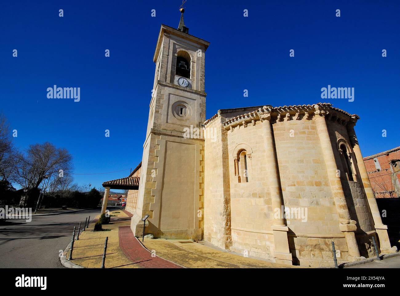 Church of San Juan Bautista of Talamanca del Jarama, Madrid, Spain Stock Photo