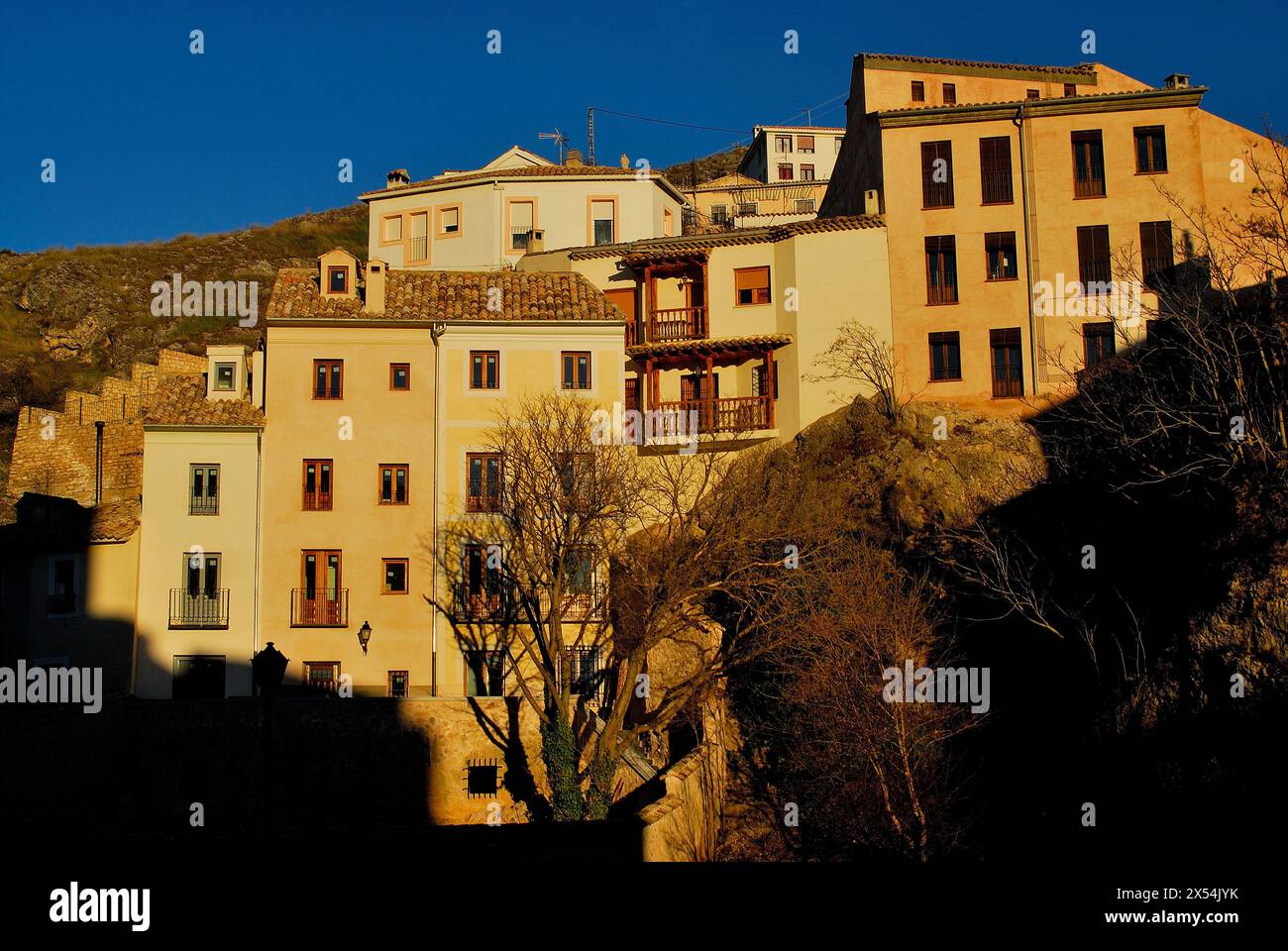 Facades in Cuenca city, Spain Stock Photo - Alamy