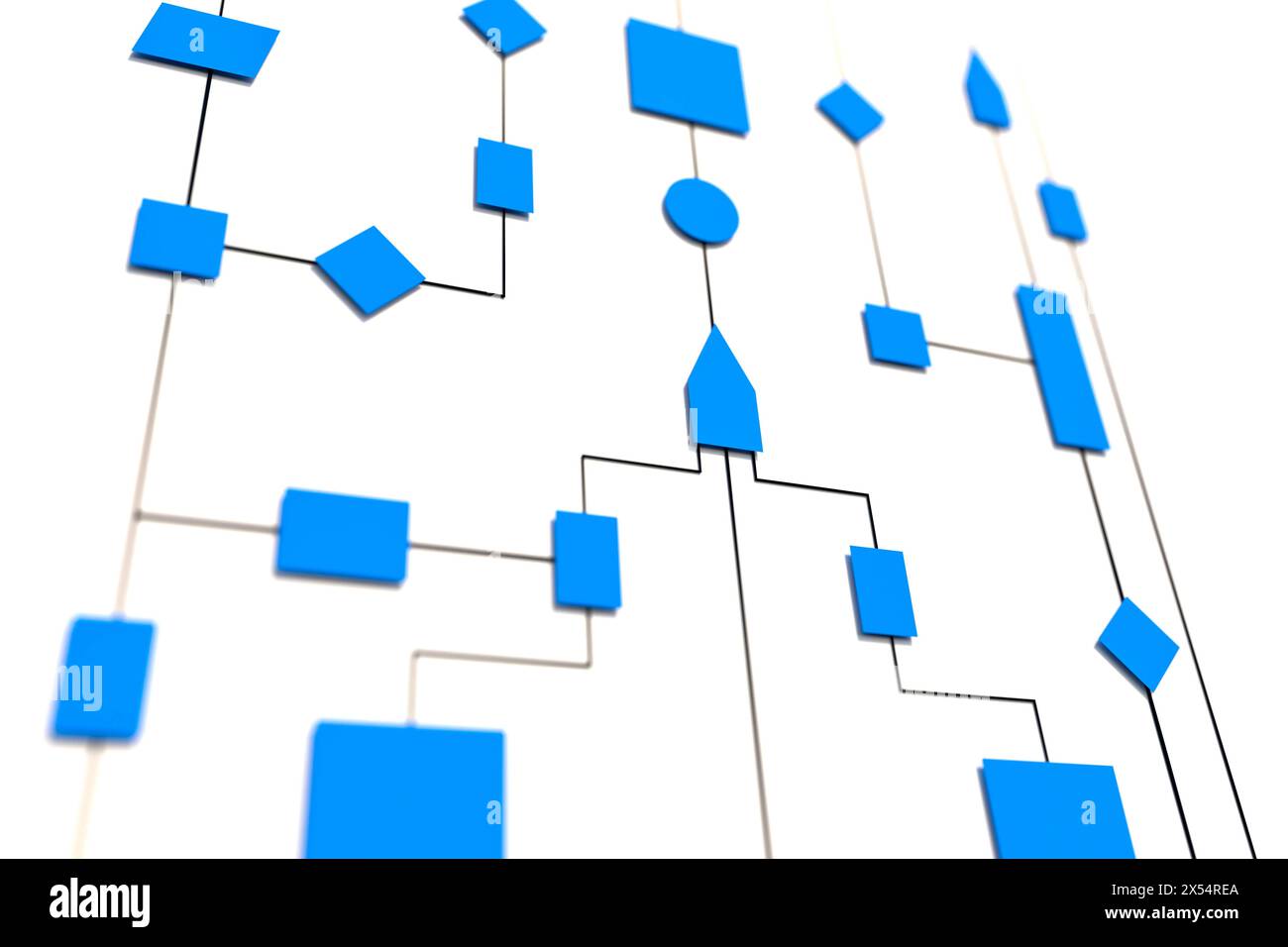 Business flowchart in blue. Business flowchart in blue. Step-by-step ...