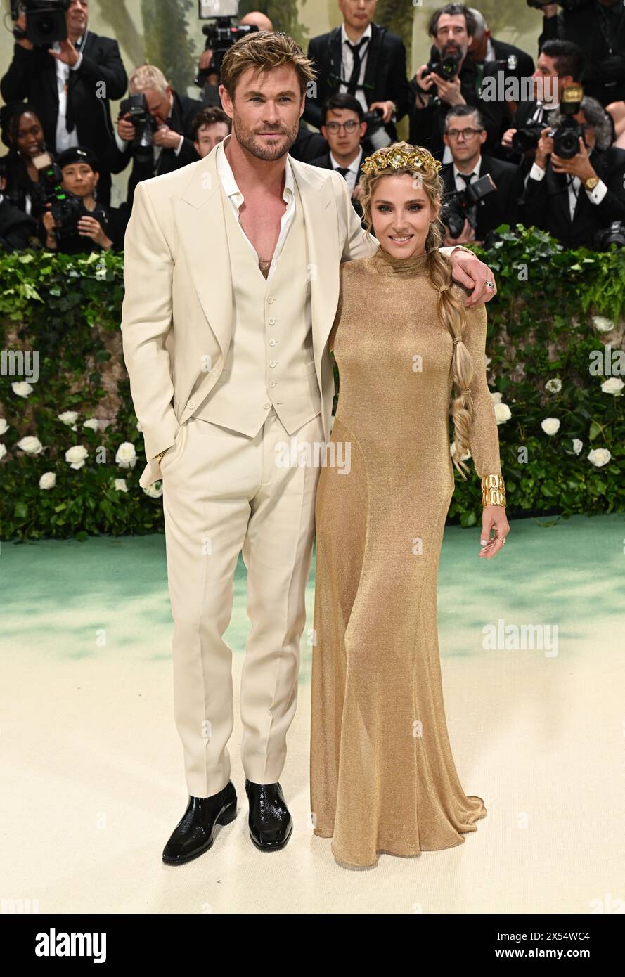 New York, Usa. May 6th, 2024. Chris Hemsworth And Elsa Pataky Arriving 