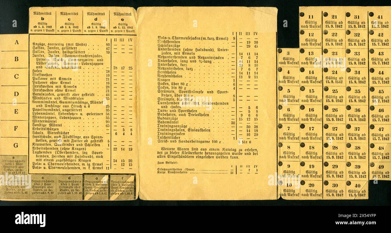 German Rations Stamp geography / travel, Germany, Hamburg, time of WW II, third ration ...