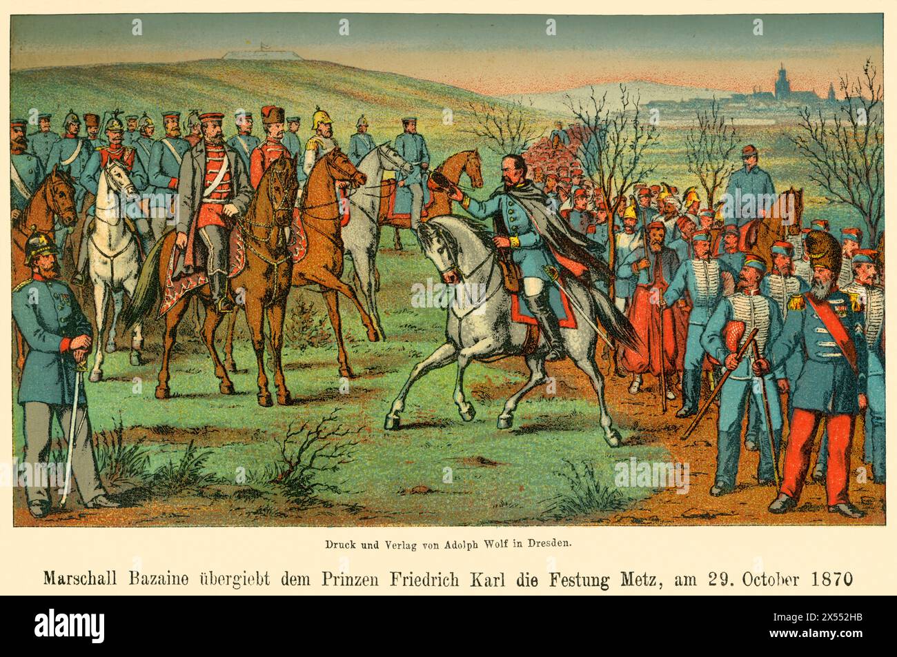 events, Franco-Prussion war, 1870-1871, Metz, ARTIST'S COPYRIGHT HAS NOT TO BE CLEARED Stock Photo