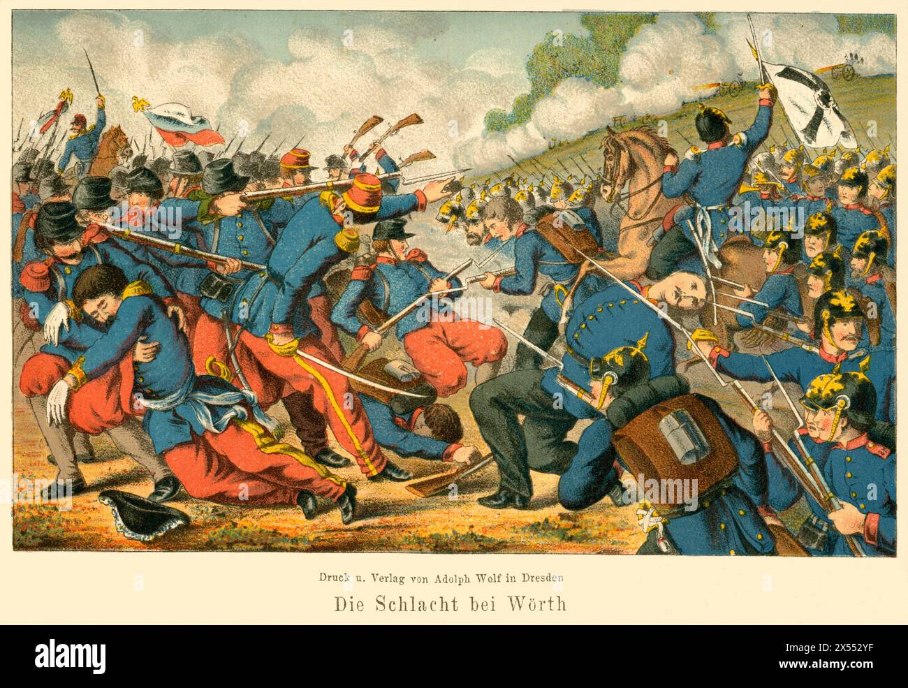 events, Franco-Prussion war, 1870-1871, ' battle of Wörth ', ARTIST'S COPYRIGHT HAS NOT TO BE CLEARED Stock Photo