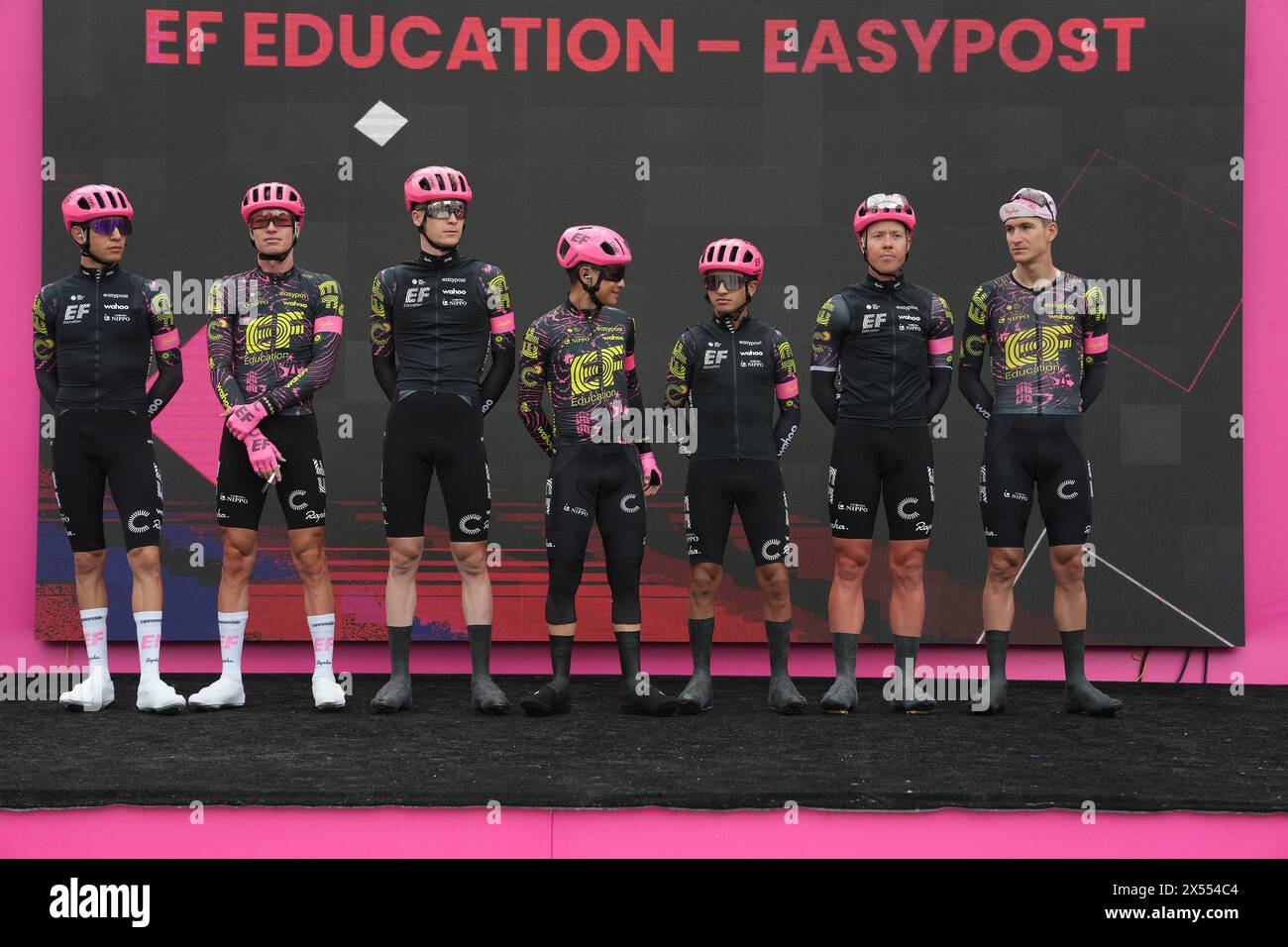 Acqui Terme, Italia. 07th May, 2024. Team Ef Education - Easypost during the stage 4 of the of the Giro d'Italia from Acqui Terme to Andora, May 7 2024 Italy. (Photo by Gian Mattia D'Alberto/Lapresse) Credit: LaPresse/Alamy Live News Stock Photo