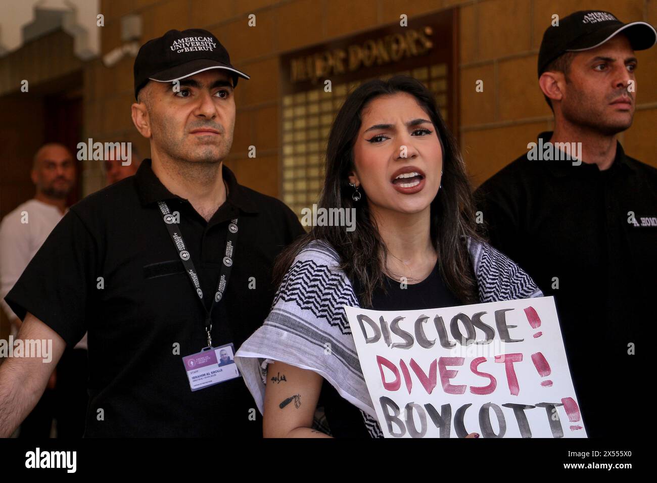 Demonstration Only Beirut, Beirut, Lebanon. 7th May, 2024. An American University of ...