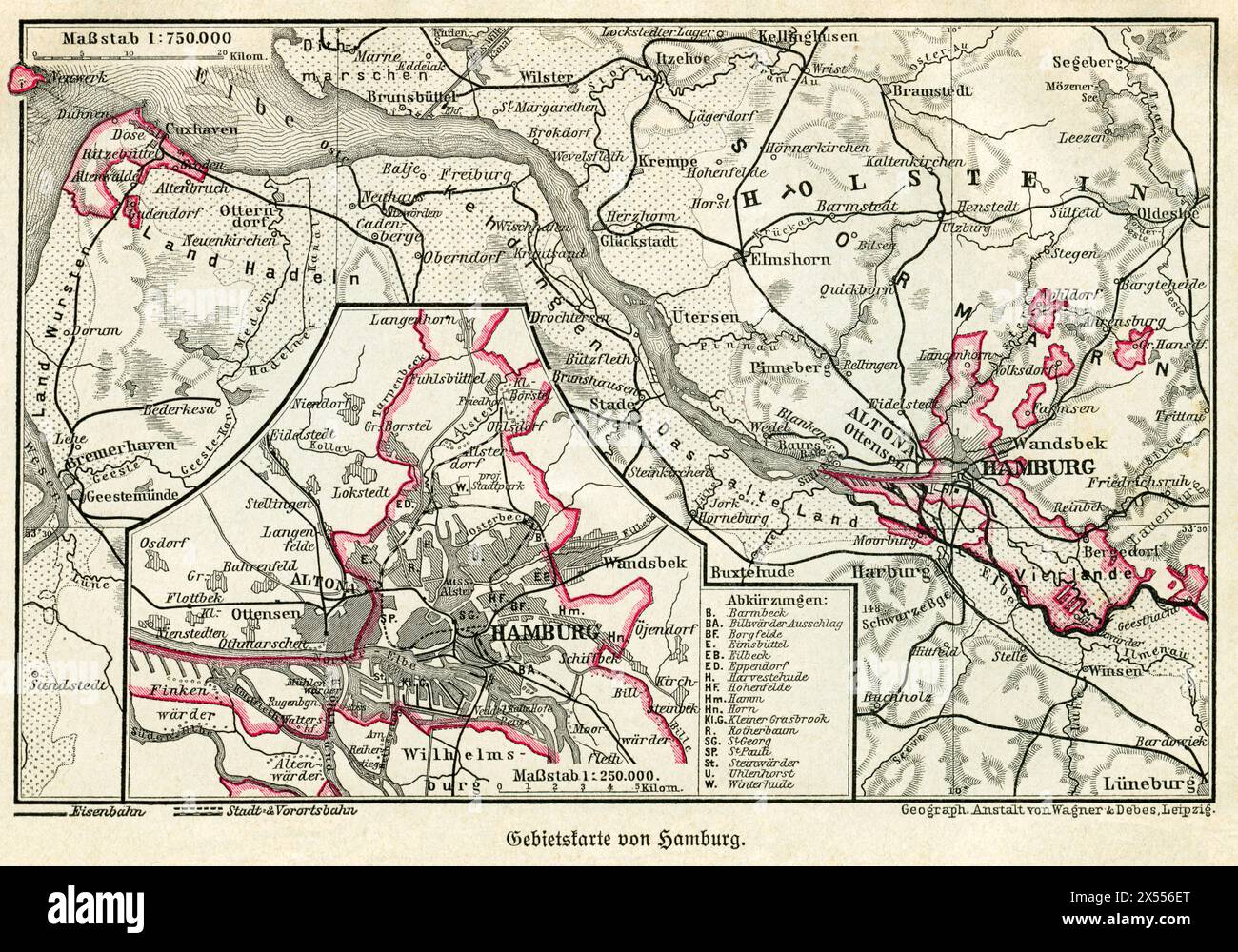 geography / travel, Germany, Hamburg, map of Hamburg, ARTIST'S ...