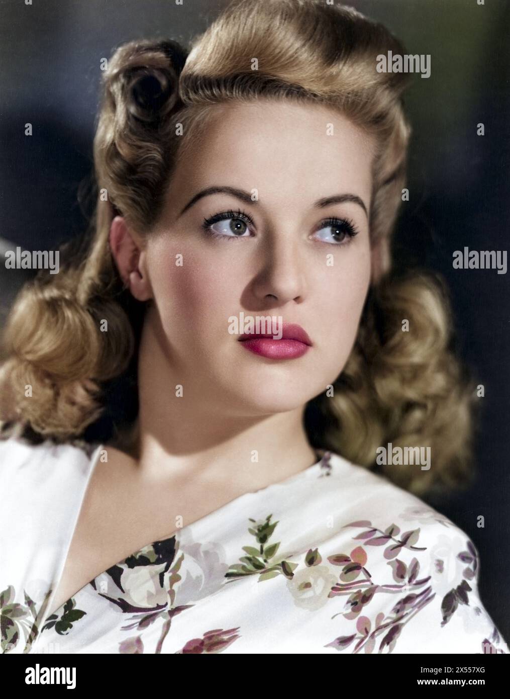 Grable, Betty, 18.12.1916 - 2.7.1973, American actress, portrait, circa 1942, ADDITIONAL-RIGHTS-CLEARANCE-INFO-NOT-AVAILABLE Stock Photo