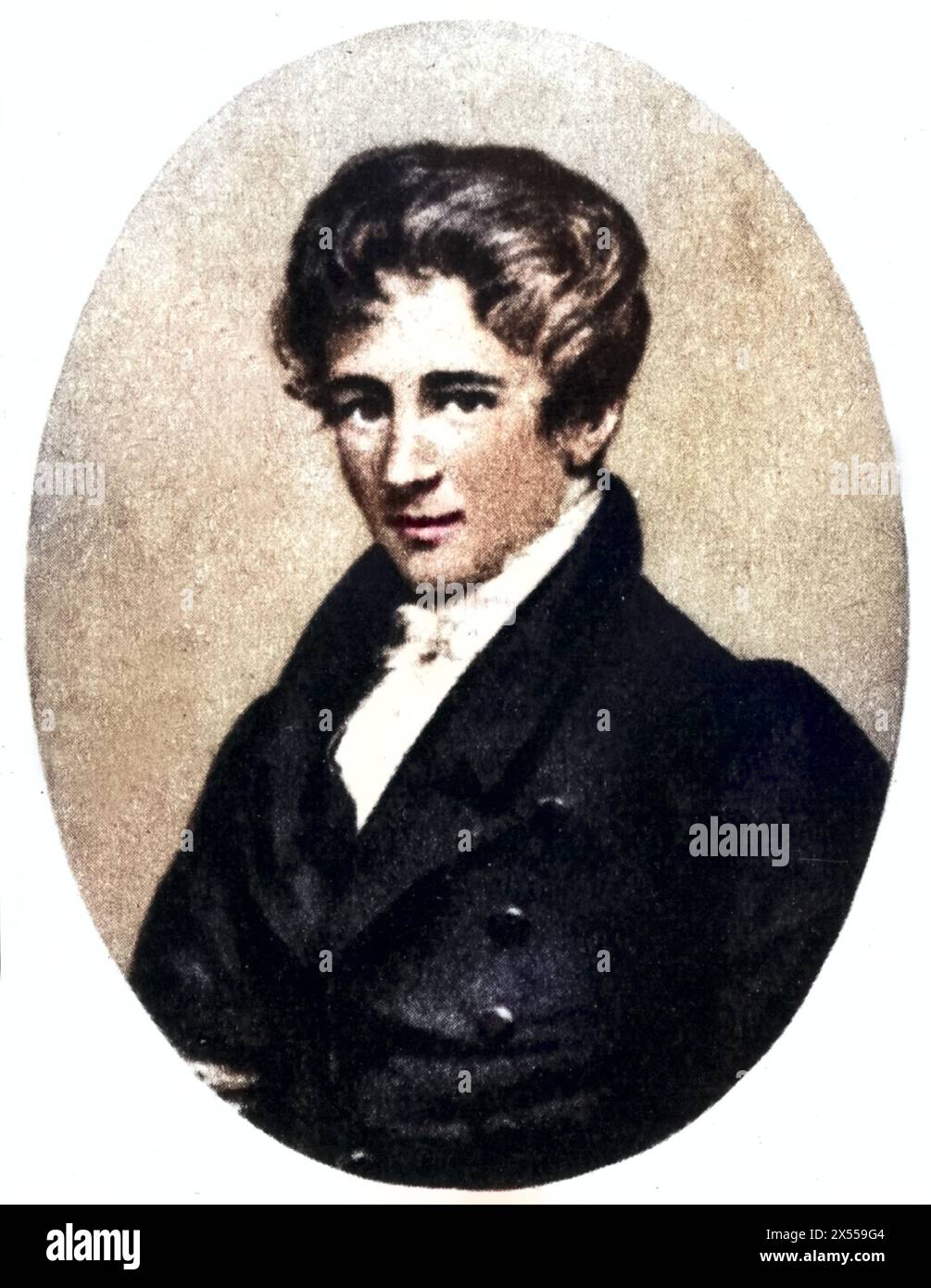 Abel, Niels Henrik, 5.8.1802 - 6.4.1829, Norwain scientist (mathematician), portrait, 19th century, ADDITIONAL-RIGHTS-CLEARANCE-INFO-NOT-AVAILABLE Stock Photo