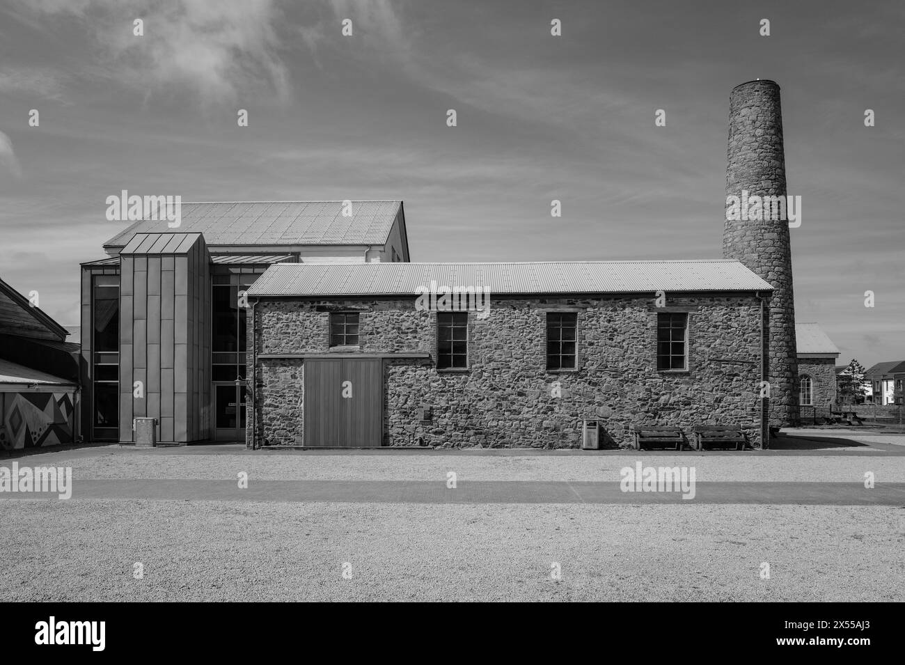 HEARTLANDS POOL CAMBORNE WORLD HERITAGE SITE MINING ENGINE HOUSE Stock