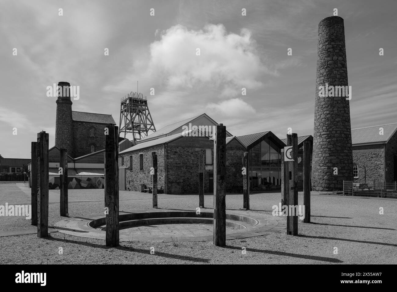 HEARTLANDS POOL CAMBORNE WORLD HERITAGE SITE MINING ENGINE HOUSE Stock
