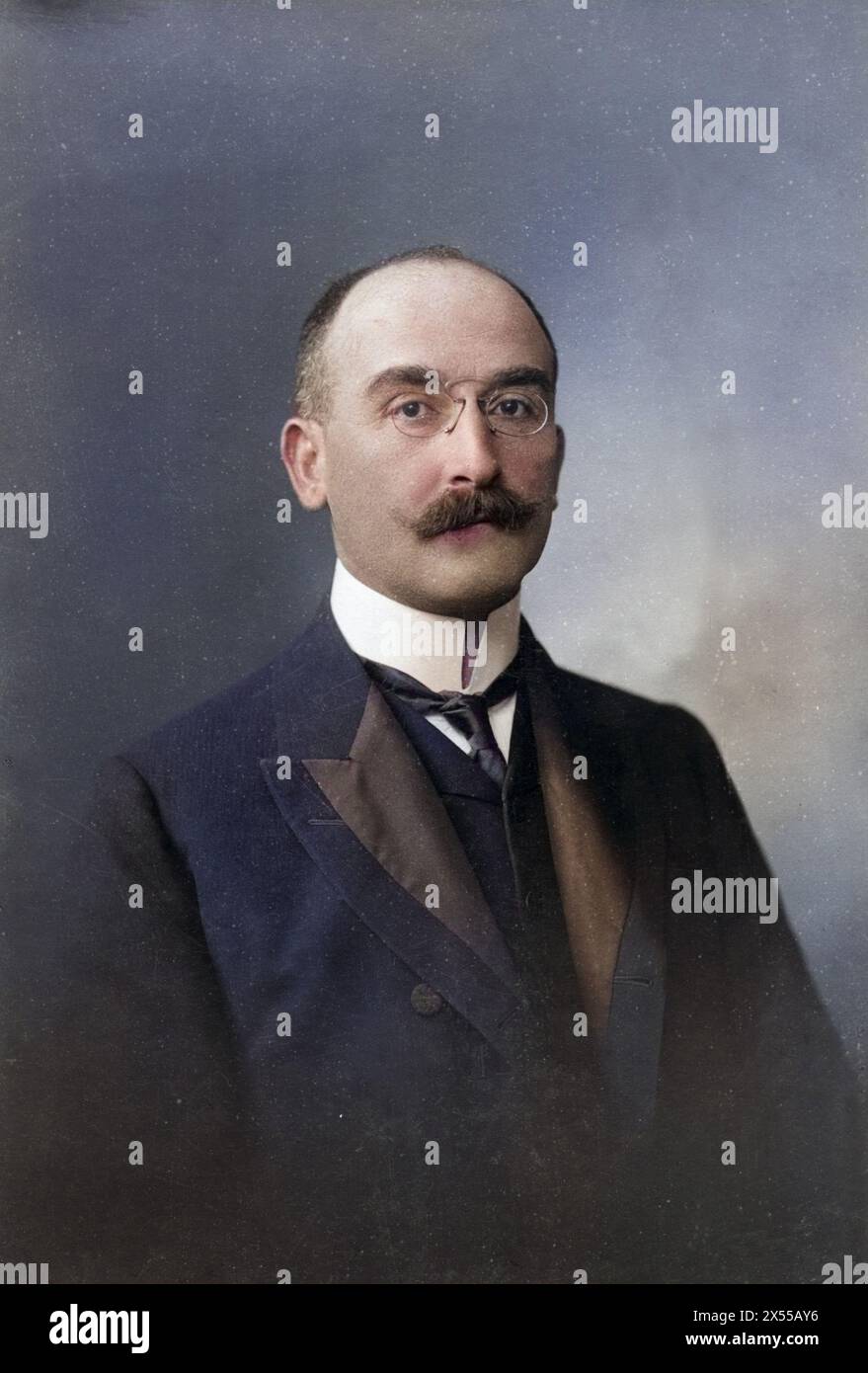 people, men, portrait / half length 1900s, man with moustache, Vienna, circa 1900, ADDITIONAL-RIGHTS-CLEARANCE-INFO-NOT-AVAILABLE Stock Photo