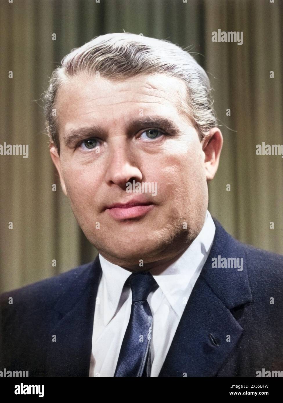 Braun, Wernher von, 23.3.1912 - 16.6.1977, American physicist of German origin, portrait, 1968, ADDITIONAL-RIGHTS-CLEARANCE-INFO-NOT-AVAILABLE Stock Photo