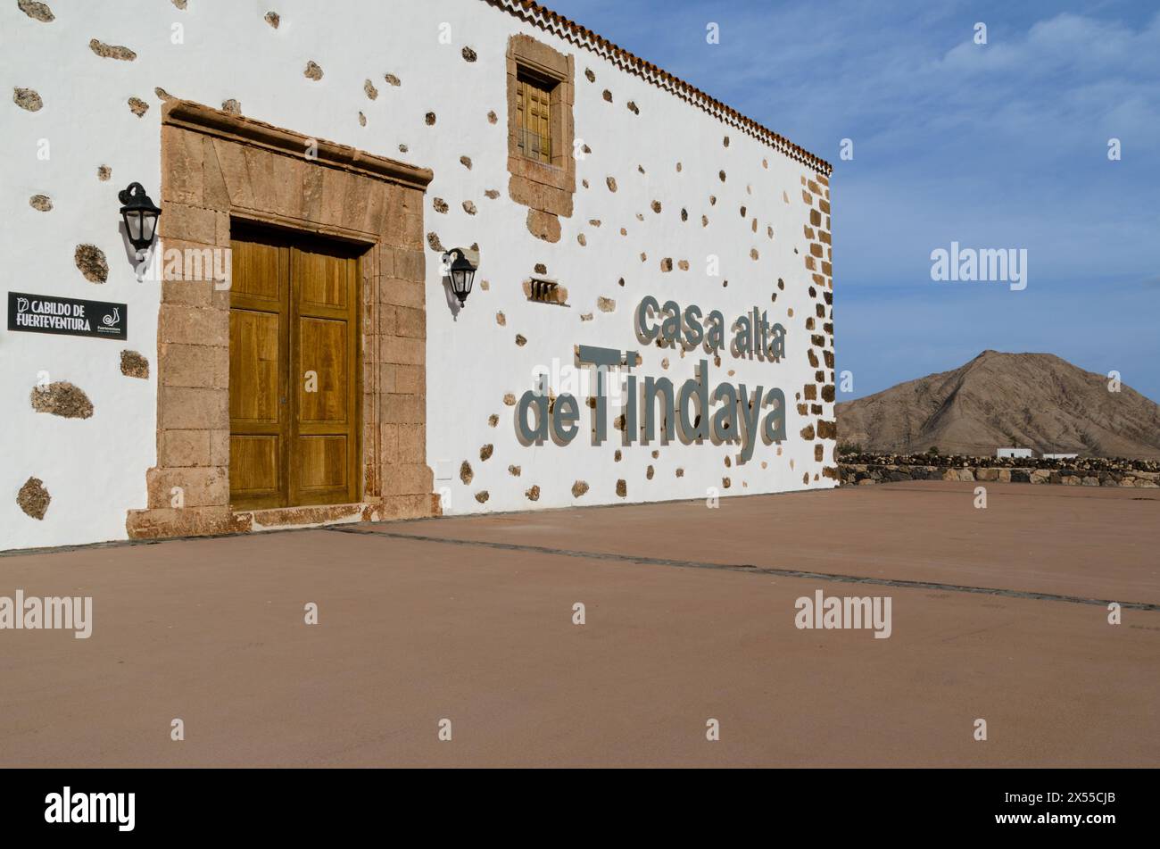 Fuerteventura Canary Islands Nov 26th 2017: A council building near Tindaya Fuerteventura Stock Photo