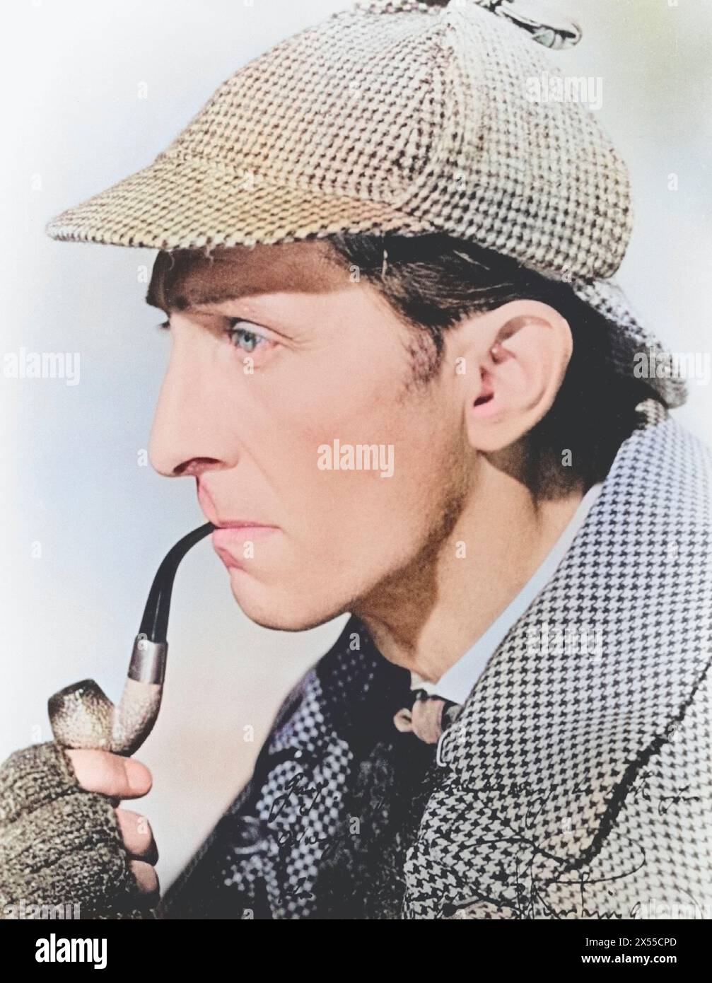 Sherlock Holmes, literary character by Sir Arthur Conan Doyle, ADDITIONAL-RIGHTS-CLEARANCE-INFO-NOT-AVAILABLE Stock Photo