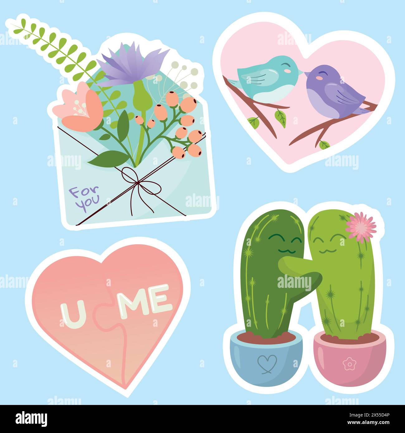 valentines day icon set. heart, romantic and love symbols. isolated ...