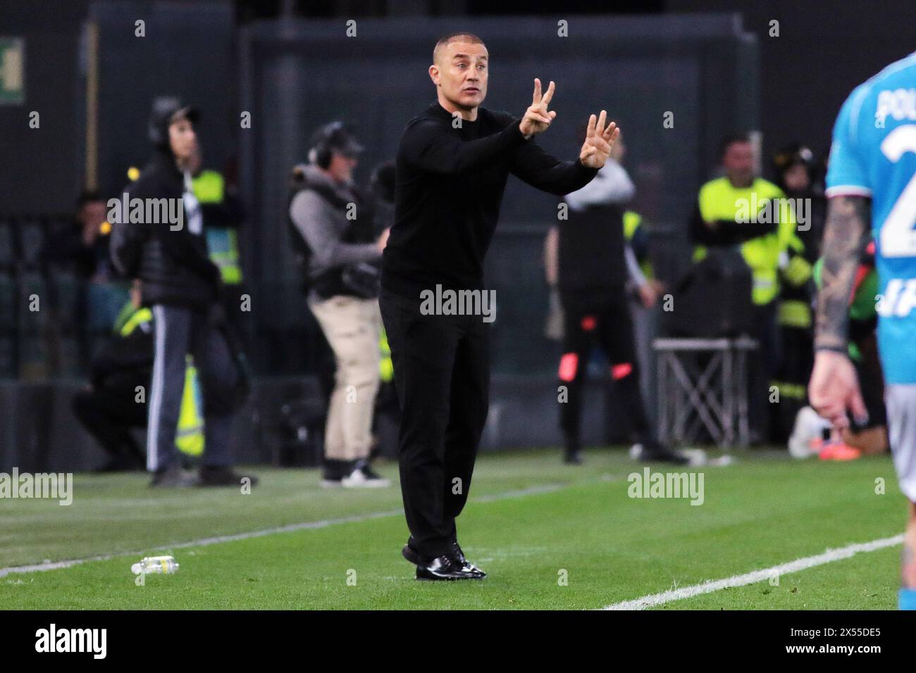 Udine, Italia. 07th May, 2024. UdineseÕs head coach Fabio Cannavaro during the Serie A soccer match between Udinese and Napoli at the Bluenergy Stadium in Udine, north east Italy - Monday, May 06, 2024. Sport - Soccer (Photo by Andrea Bressanutti/Lapresse) Credit: LaPresse/Alamy Live News Stock Photo
