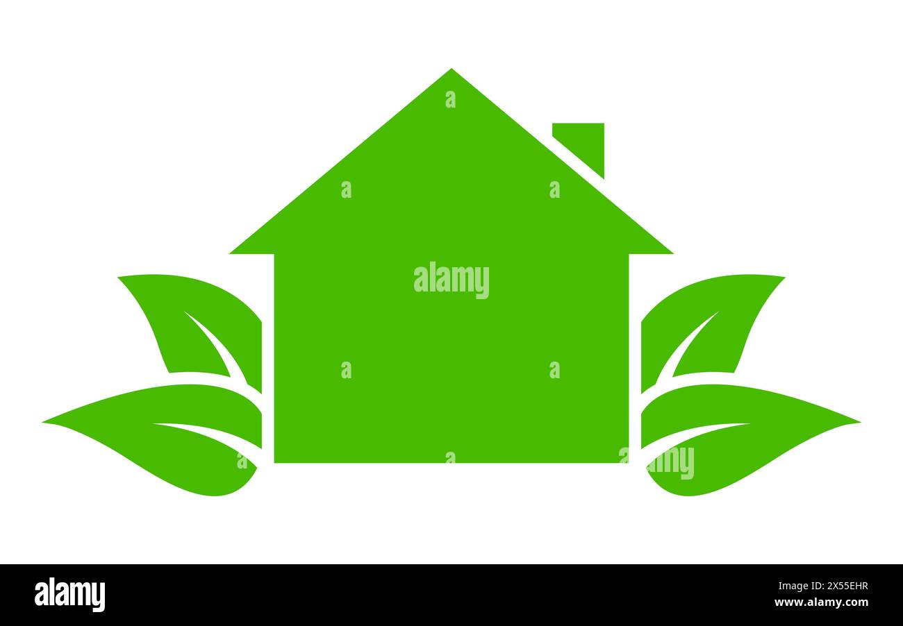 Eco house icon. Vector illustration Stock Vector