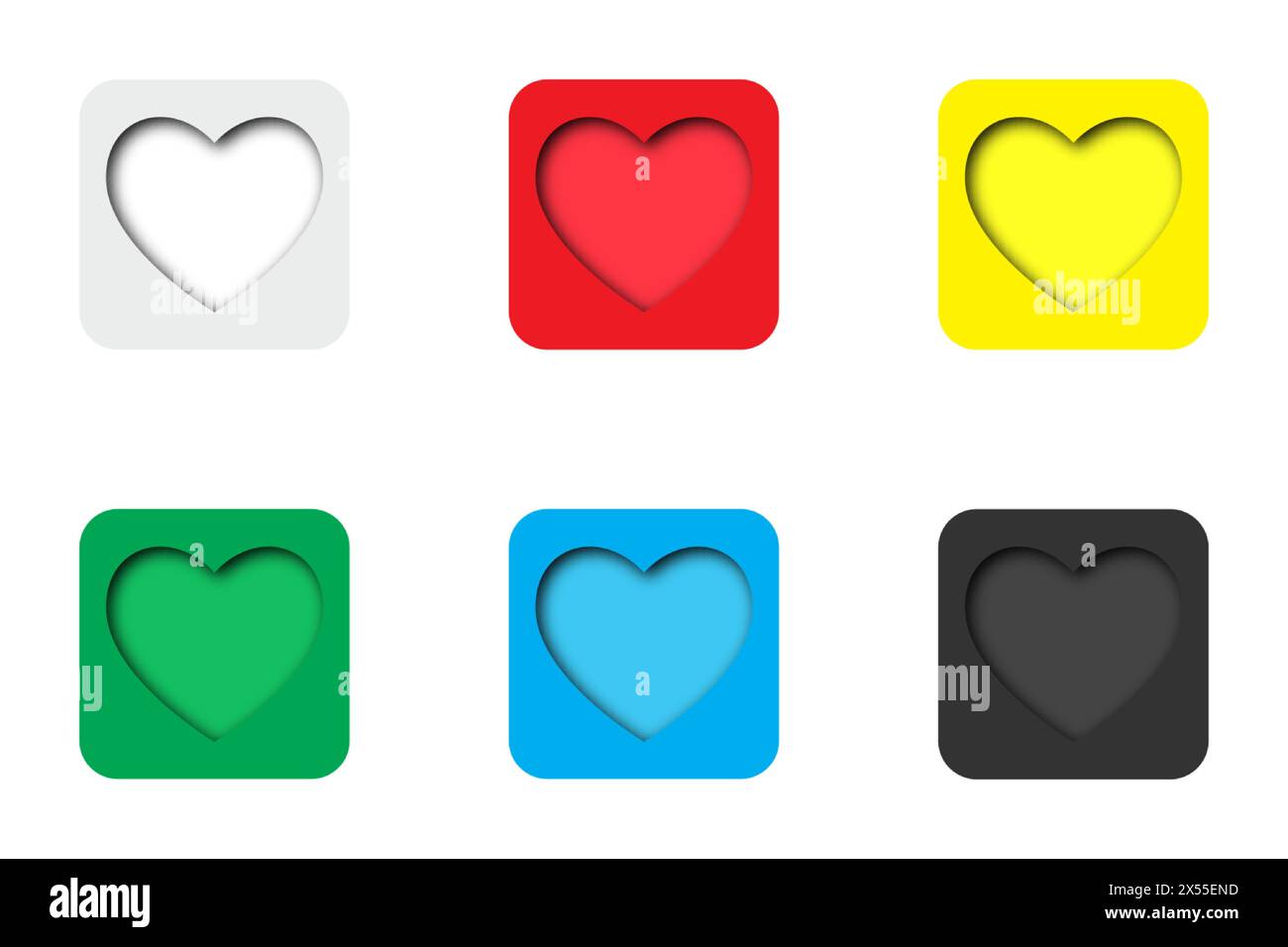 Heart icon set. Vector illustration Stock Vector Image & Art - Alamy