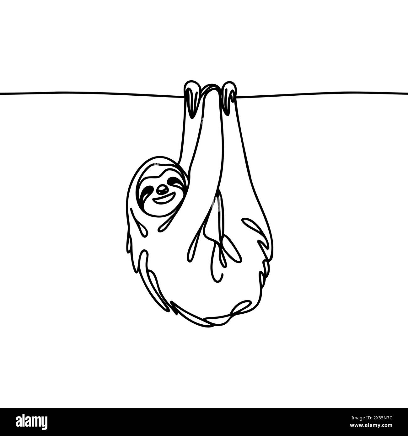 Continuous line drawing sleeping hi-res stock photography and images ...