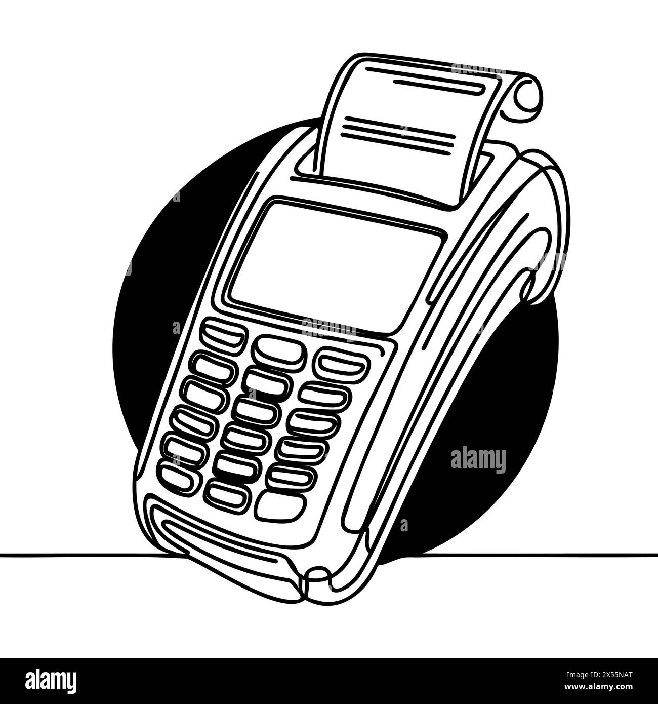 Contactless bank card, credit card in payment terminal, credit card