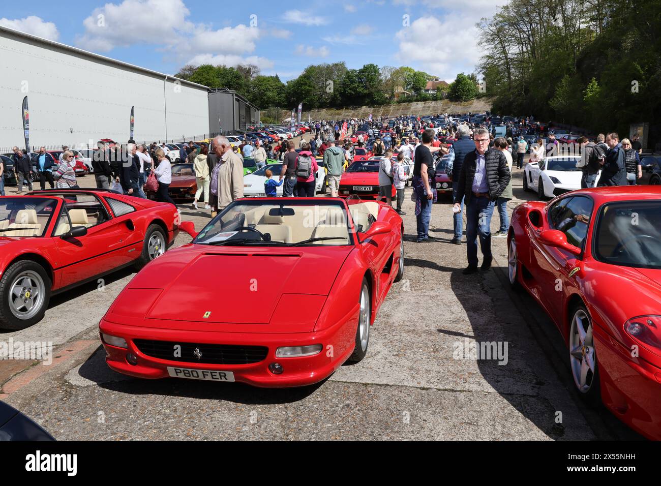 Italian Car Day at Brooklands, 4th May 2024, Brooklands Museum, Weybridge, Surrey, England, UK Stock Photo
