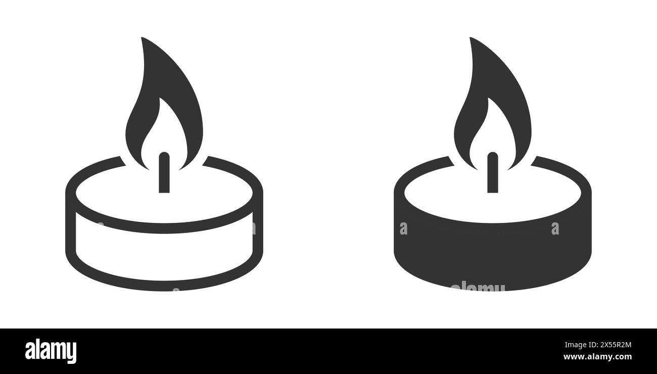 Candle Flame Icon. Vector Illustration Stock Vector Image & Art - Alamy