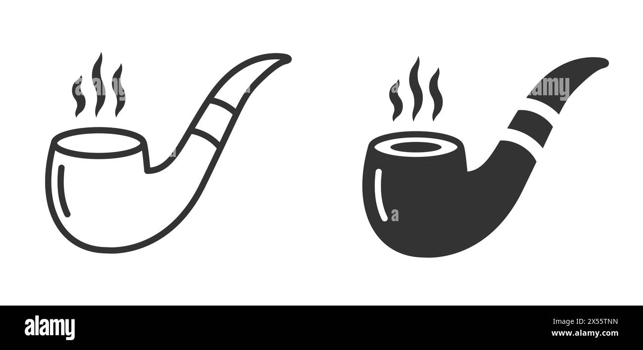 Smoking Pipe Icon. Vector Illustration Stock Vector Image & Art - Alamy