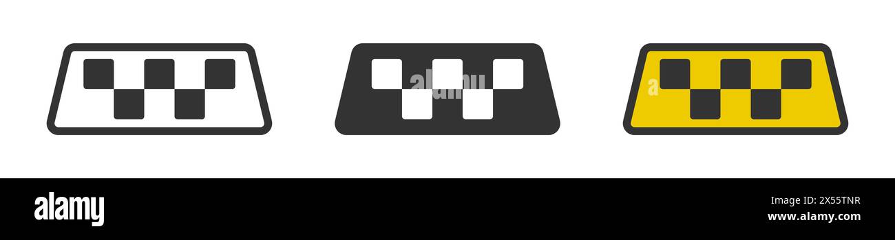 Taxi Symbol Set. Vector illustration Stock Vector