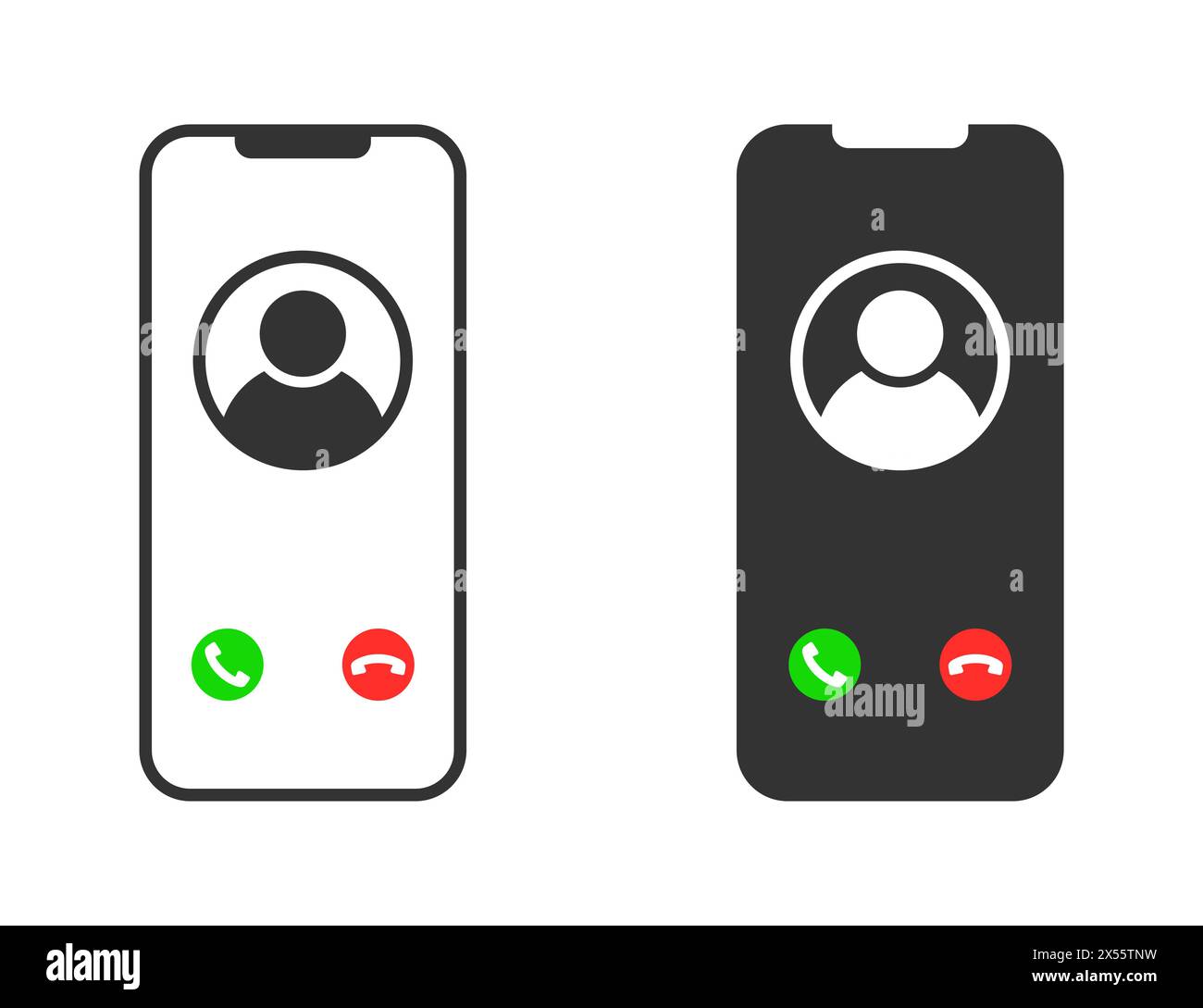 Mobile Call Screen. Vector Illustration Stock Vector Image & Art - Alamy