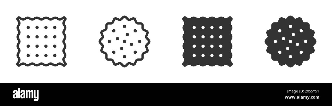 White cracker biscuit icon isolated Stock Vector Images - Alamy